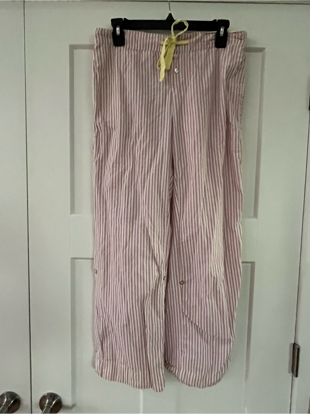 Y2K 2007 Small Victoria's Secret Pink and Yellow Striped Pajama Pants